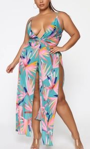 Tropical maxi dress / cover up